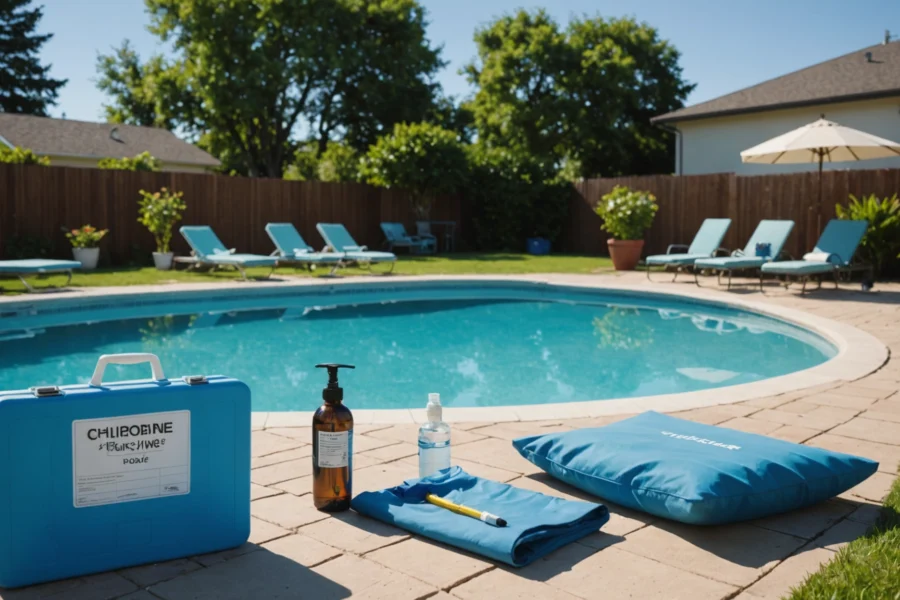 taux de chlore de 30 dans la piscine