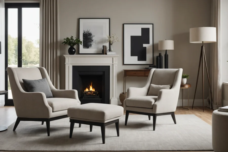 fauteuil moderne avec repose-pied